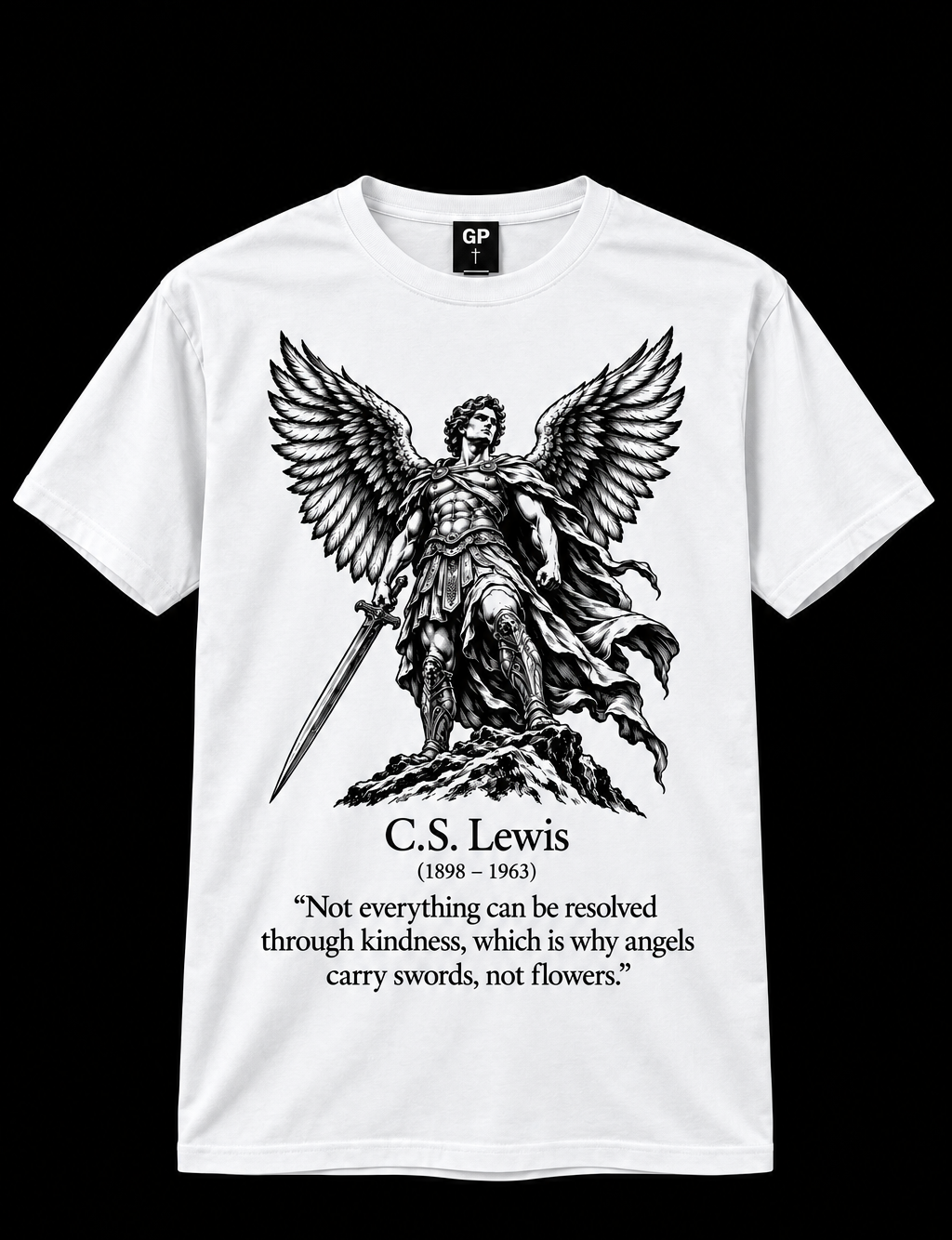 Angels Carry Swords Christian Tee