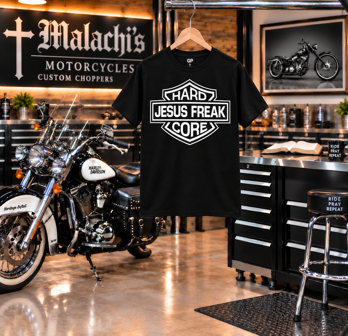 Hardcore Jesus Freak Front Print GOP