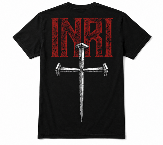 INRI with Cross Back Print