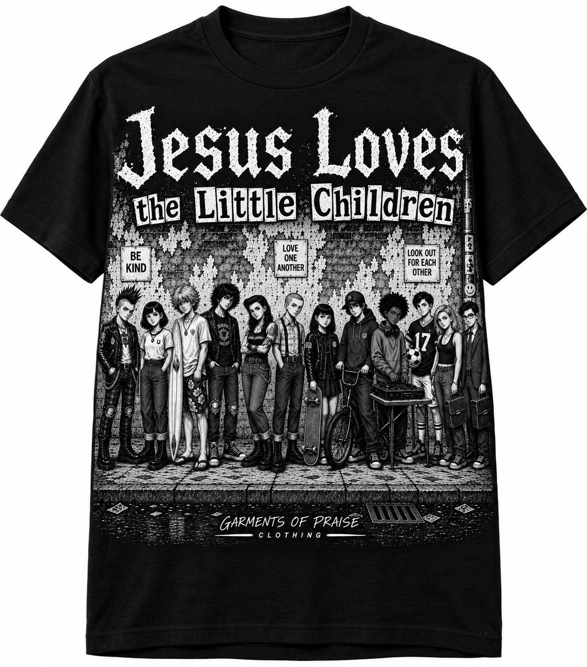 Jesus Loves The Little Children Front Print