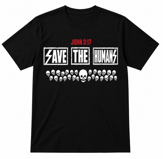 SAVE THE humans Front Print