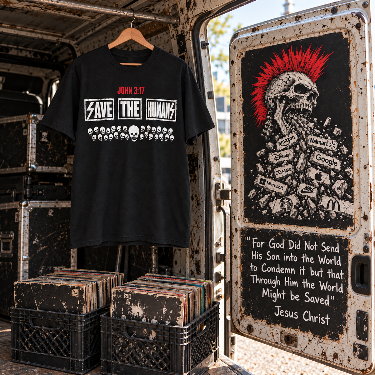 SAVE THE humans Front Print
